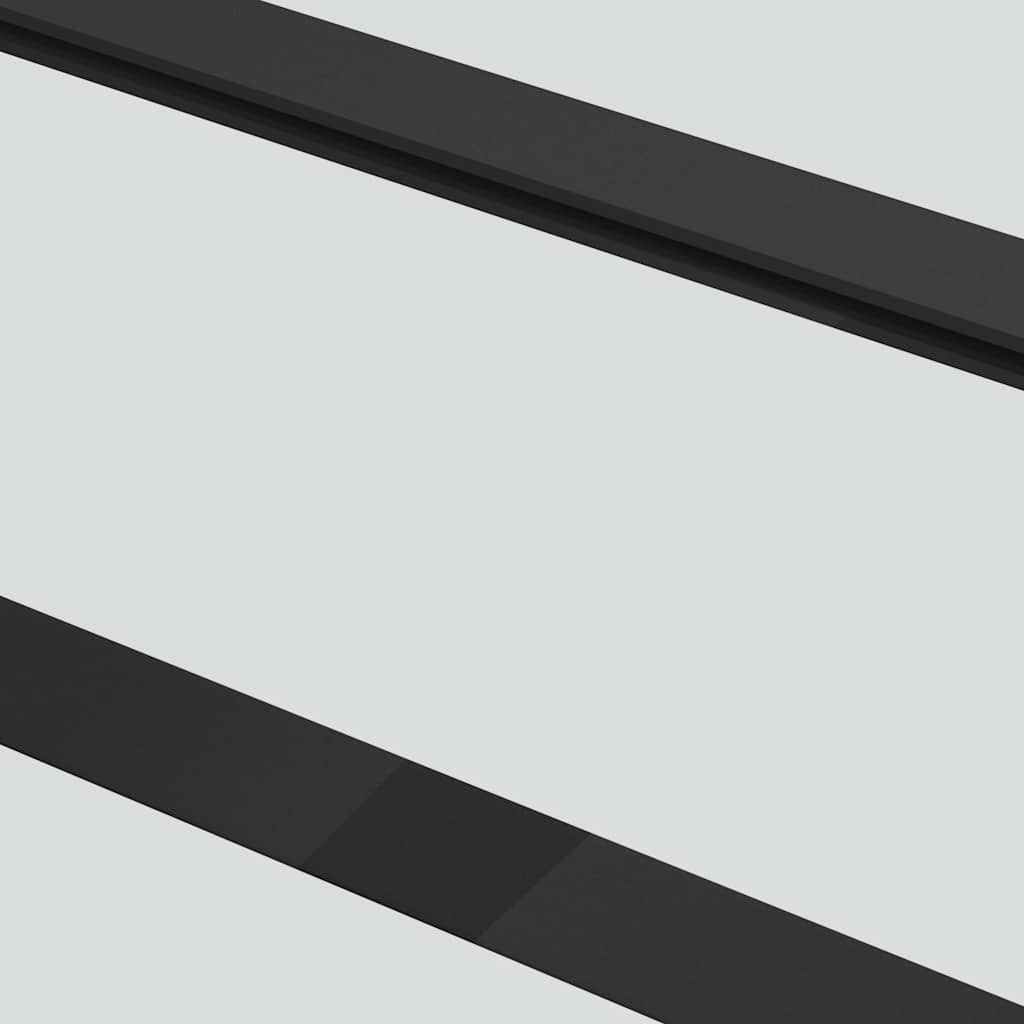 151014 vidaXL Sliding Door ESG Glass and Aluminium 76x205 cm Black
