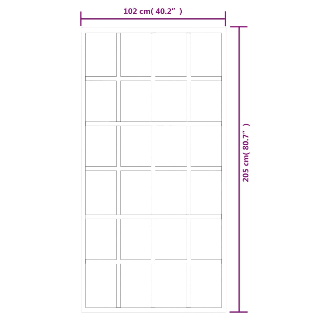 vidaXL Sliding Door ESG Glass and Aluminium 102x205 cm Black