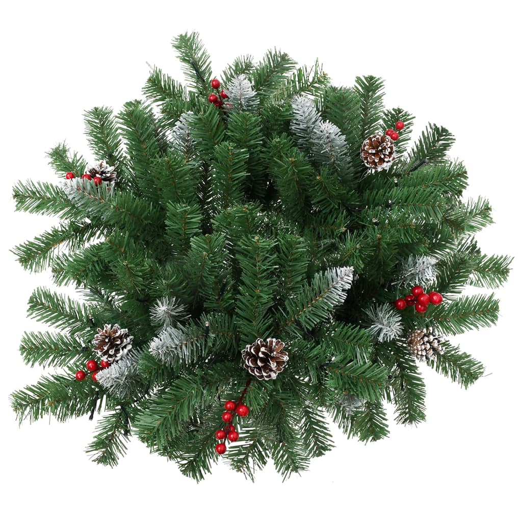 vidaXL Artificial Pathway Pre-lit Christmas Tree Green 40 cm PVC