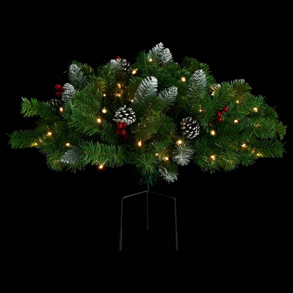 vidaXL Artificial Pathway Pre-lit Christmas Tree Green 40 cm PVC