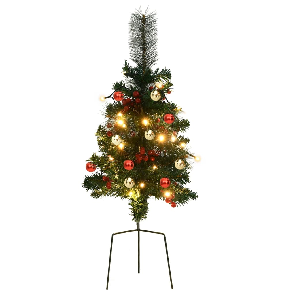 vidaXL Artificial Pathway Pre-lit Christmas Tree 2 pcs 76 cm PVC