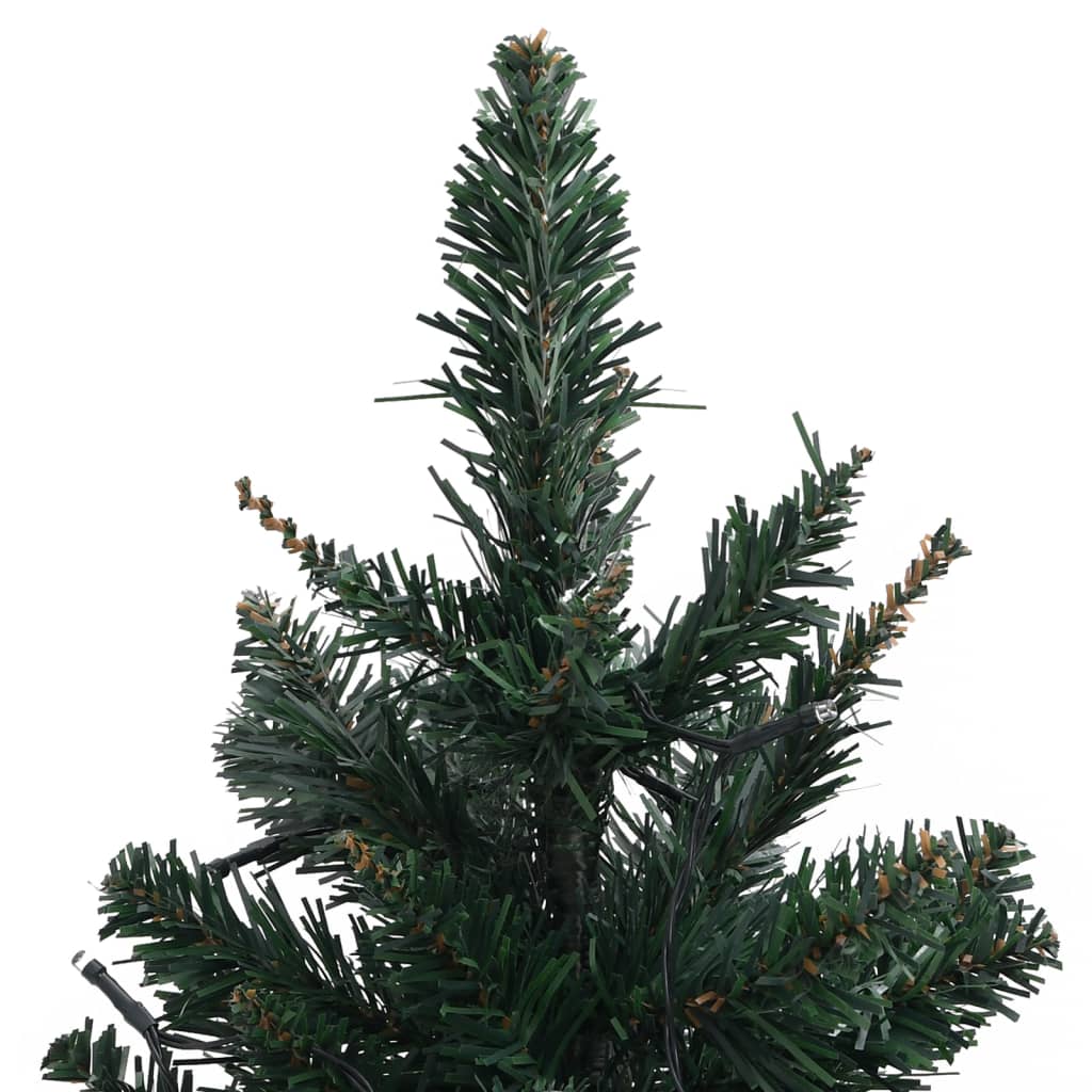 vidaXL Artificial Pre-lit Christmas Tree with Stands Green 90 cm PVC