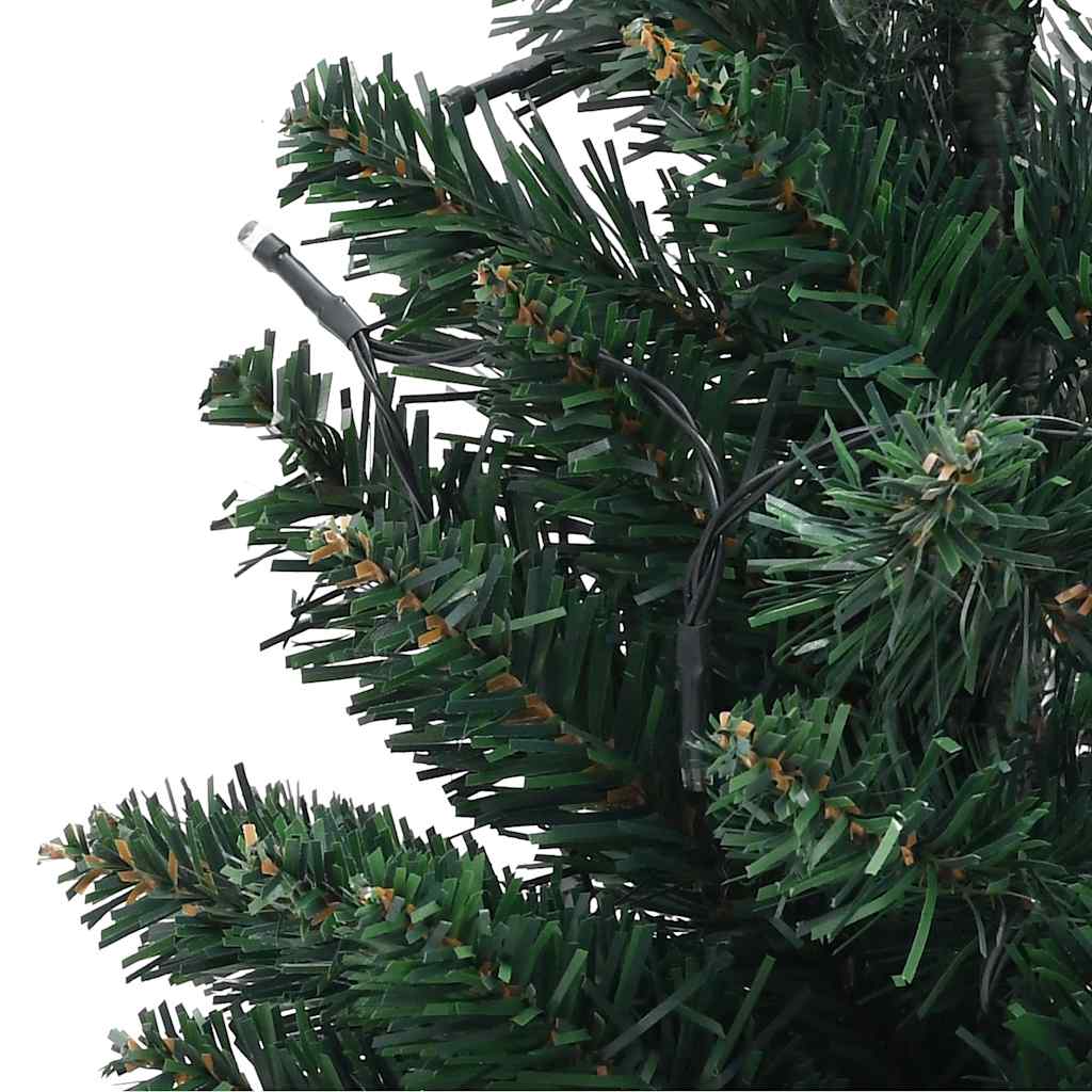 vidaXL Artificial Pre-lit Christmas Tree with Stands Green 90 cm PVC