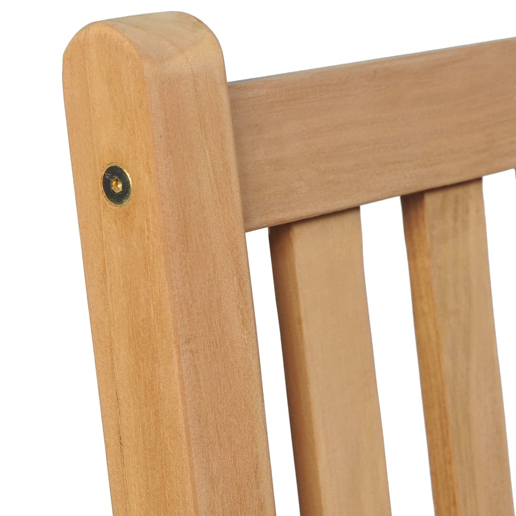 Outdoor Chair Set of 6 | Brown | Solid Teak Wood | Standard | Durable