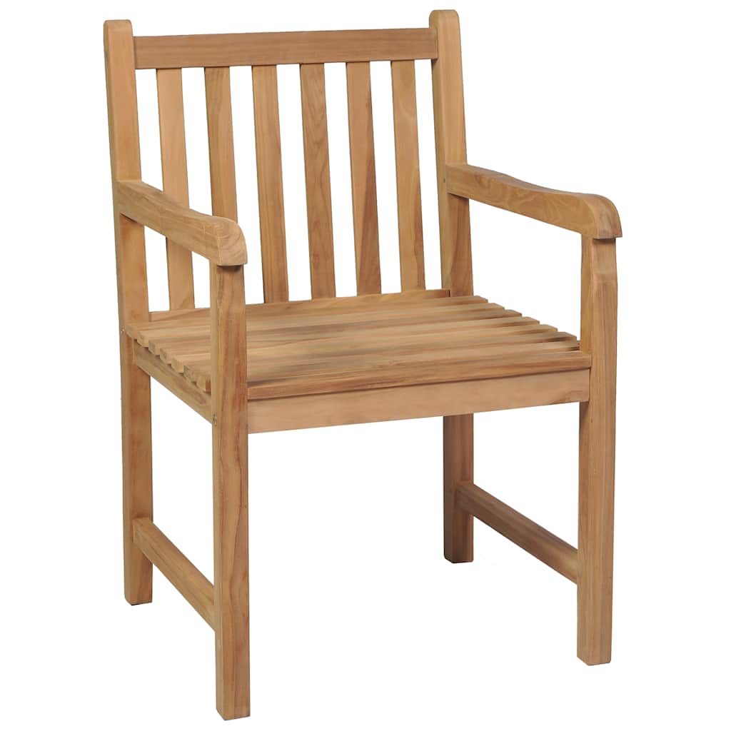 Outdoor Chair | Set of 8 | Brown | Solid teak wood | Medium | Durable