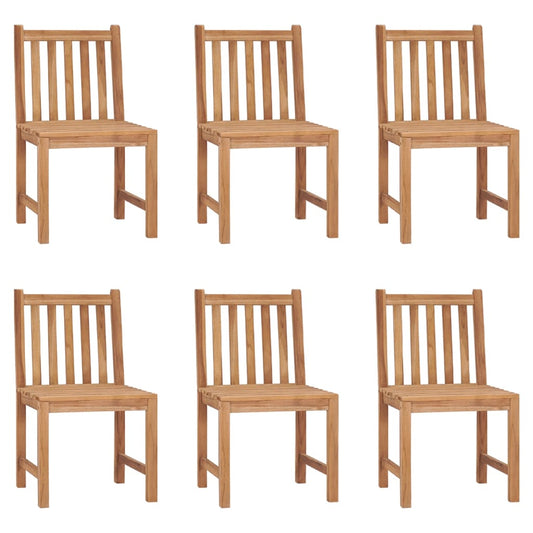 vidaXL Garden Chairs 6 pcs Solid Teak Wood