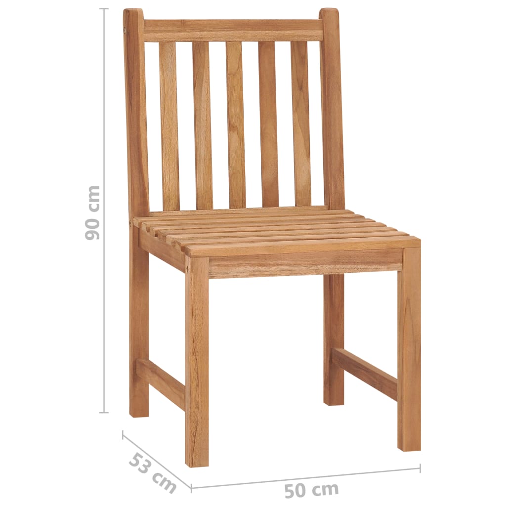 Garden Chair | Set of 8 | Teak Brown