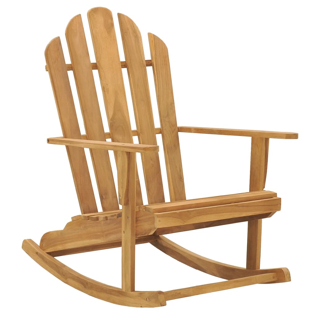 vidaXL Adirondack Rocking Chairs 2 pcs Solid Wood Teak