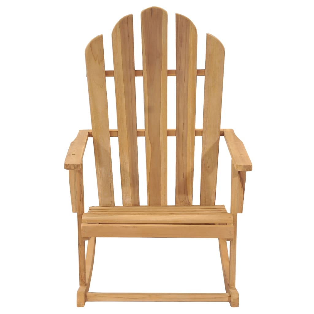 vidaXL Adirondack Rocking Chairs 2 pcs Solid Wood Teak