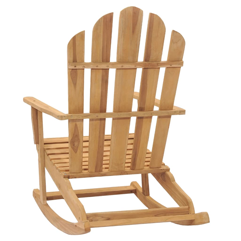 vidaXL Adirondack Rocking Chairs 2 pcs Solid Wood Teak