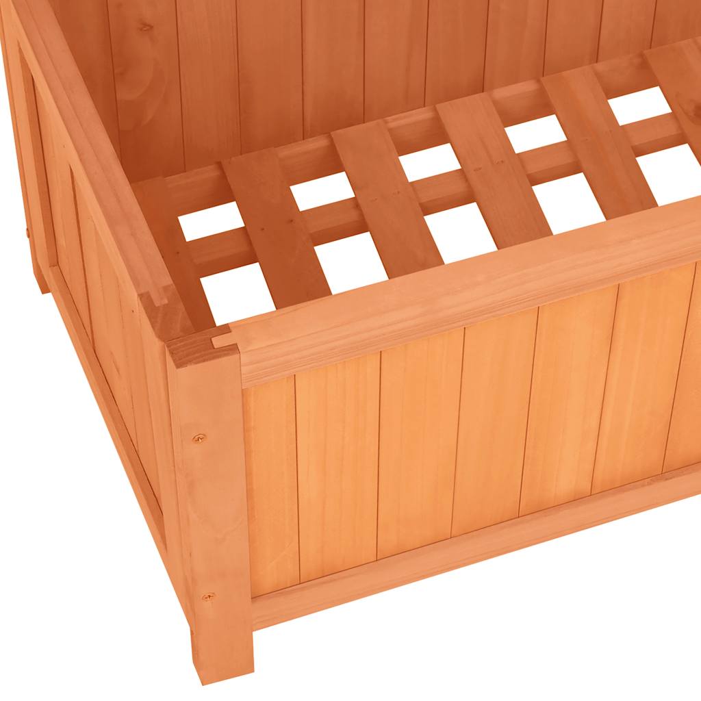 Planter | Brown | Solid firwood | Large | Durable | Planter | Rectangular