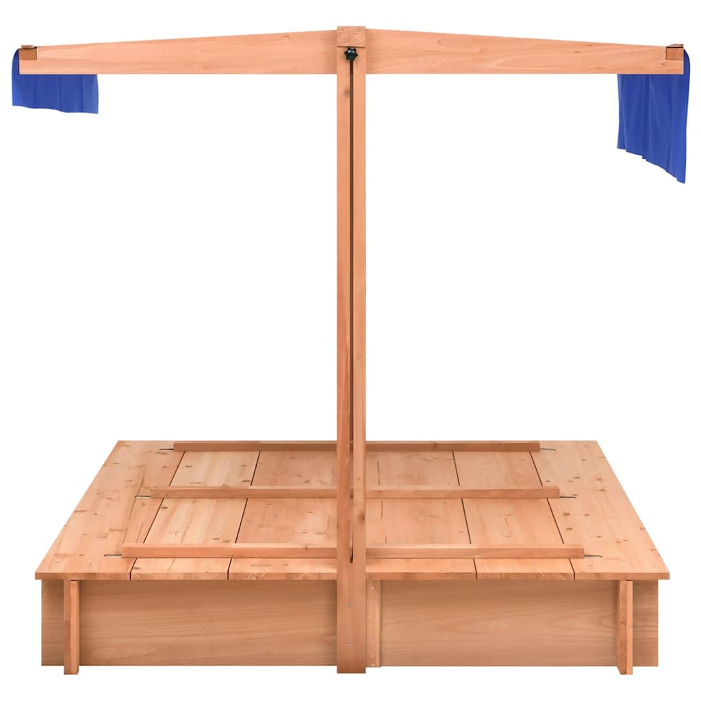 316474 vidaXL Sandbox with Roof Firwood 112x112x112 cm