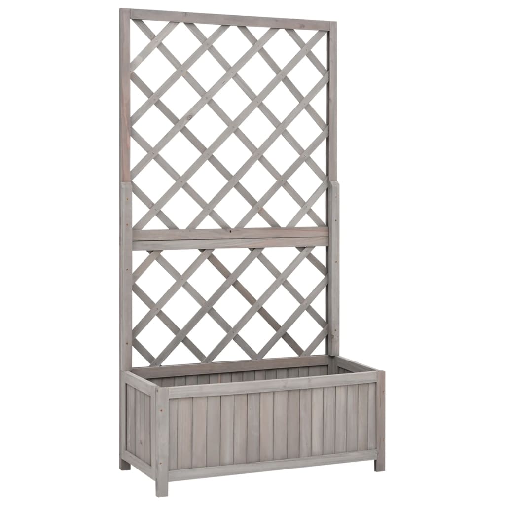 Planter | Grey | Solid firwood | 70 x 30 x 135 cm | Planters | Planter