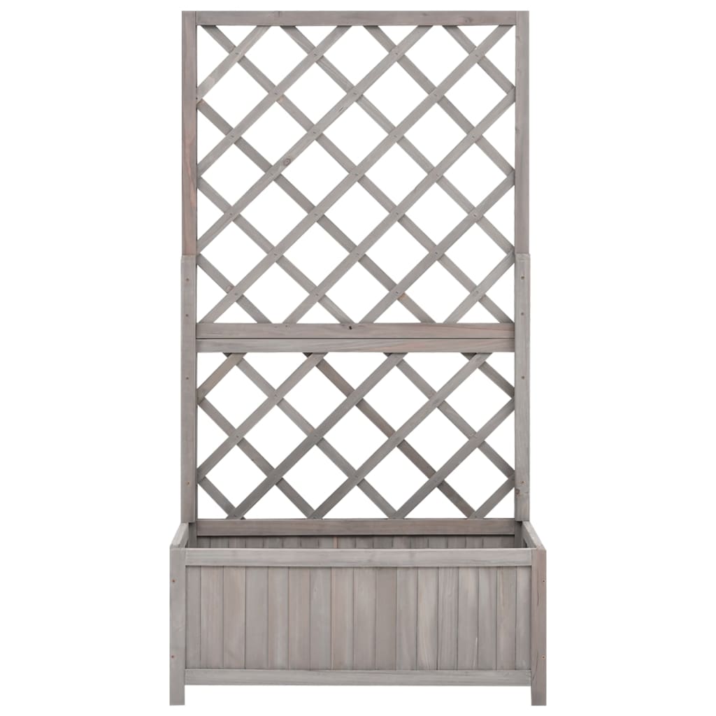 Planter | Grey | Solid firwood | 70 x 30 x 135 cm | Planters | Planter