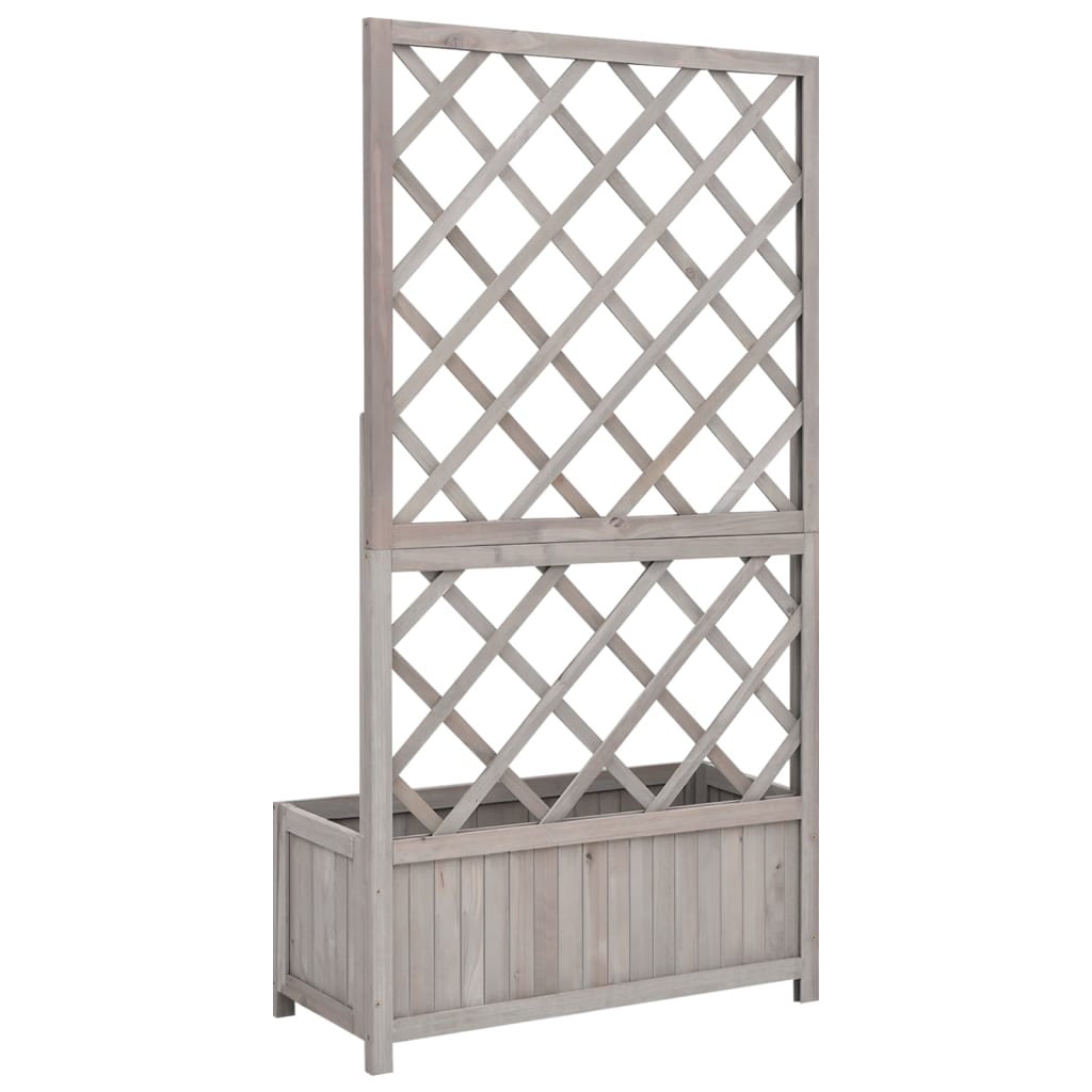 Planter | Grey | Solid firwood | 70 x 30 x 135 cm | Planters | Planter