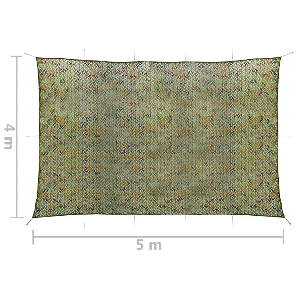 Camouflage Net with Storage Bag 4x5 m Green