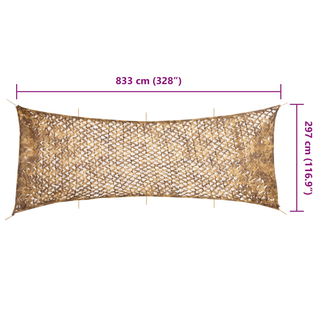 Camouflage Net with Storage Bag 3x8 m Beige