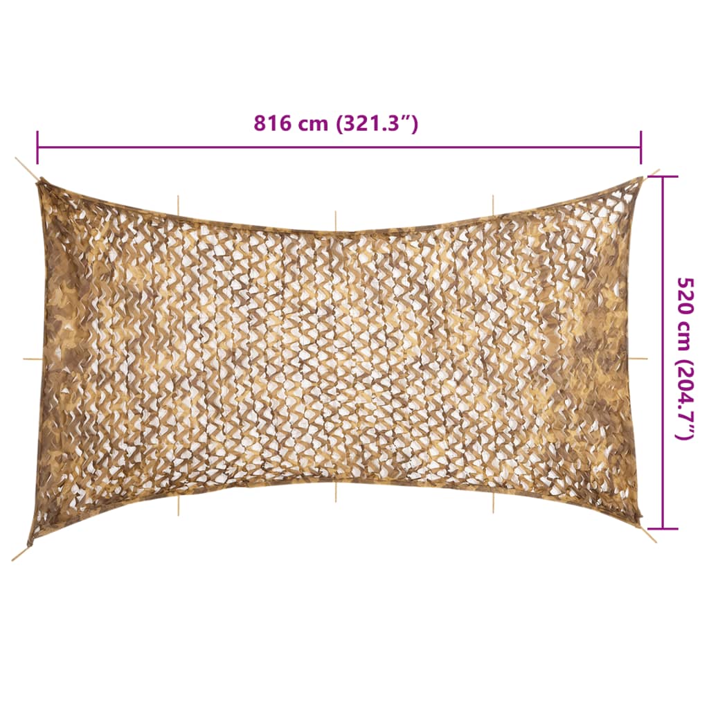 vidaXL Camouflage Net with Storage Bag 5x8 m Beige