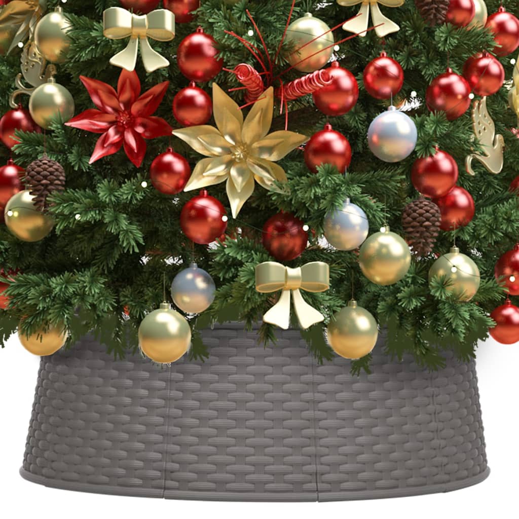 vidaXL Christmas Tree Skirt Brown Ø54x19.5 cm