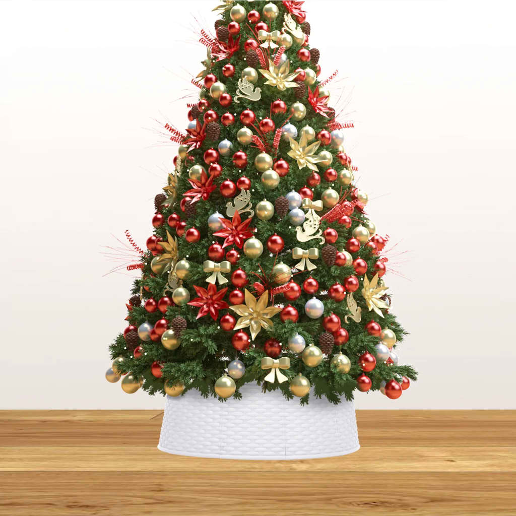 vidaXL Christmas Tree Skirt White Ø65x19.5 cm