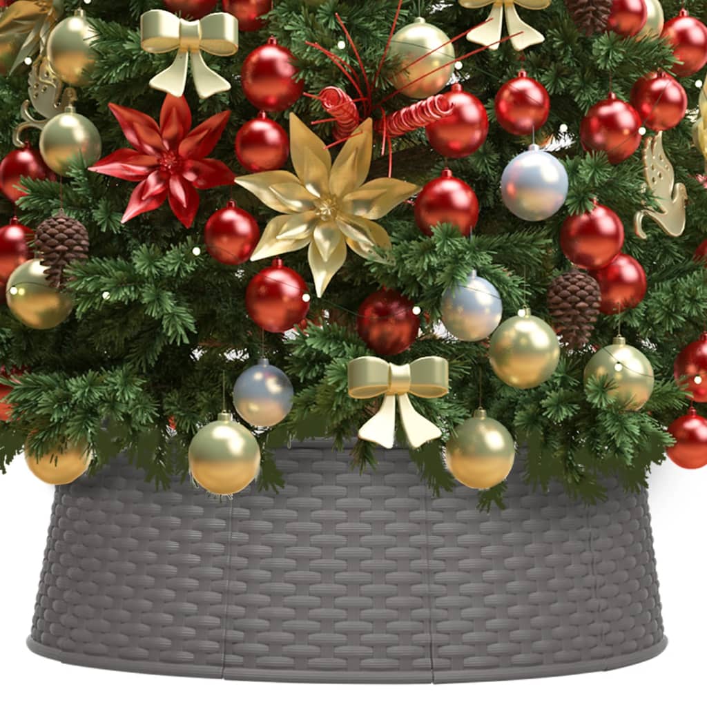 vidaXL Christmas Tree Skirt Brown Ø65x19.5 cm