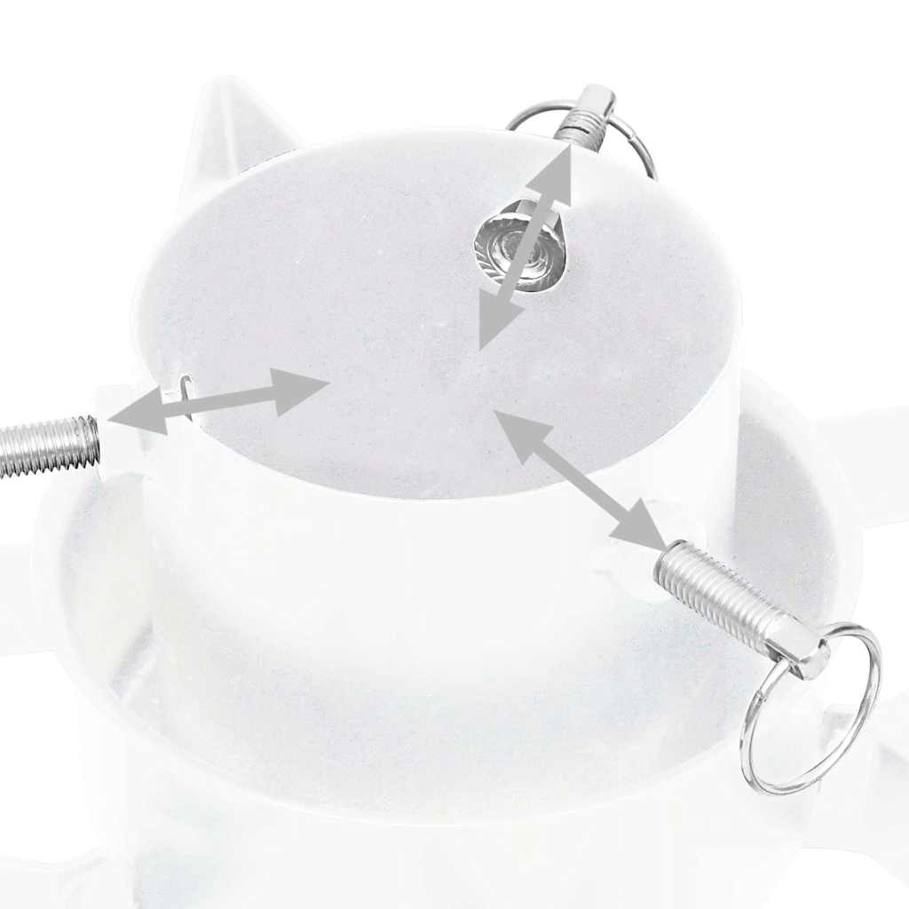 331316 vidaXL Christmas Tree Stand White 47x47x13,5 cm