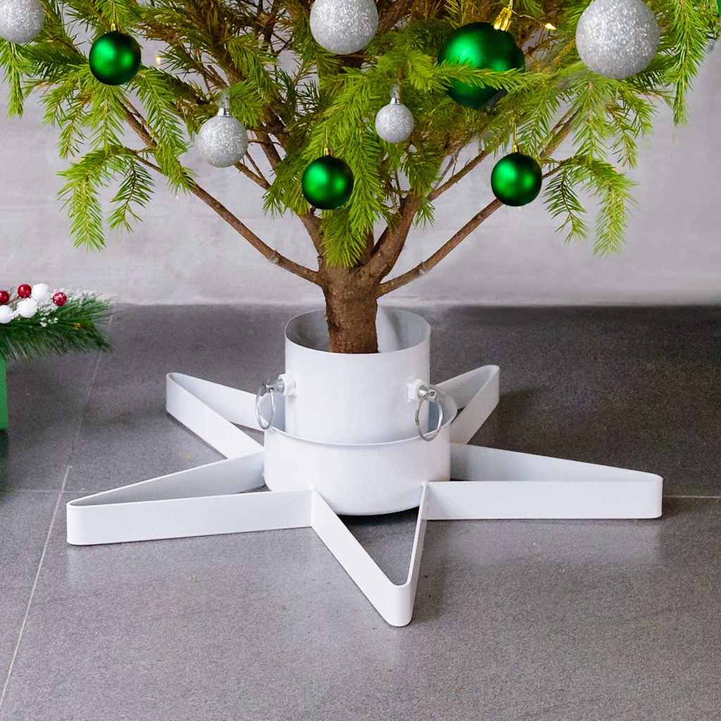 331316 vidaXL Christmas Tree Stand White 47x47x13,5 cm