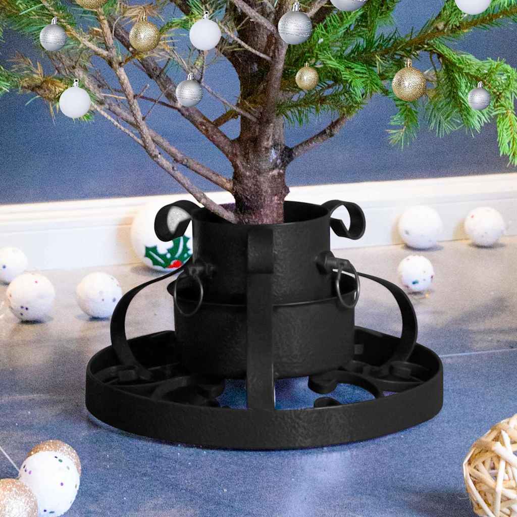 331320 vidaXL Christmas Tree Stand Black 29x29x15,5 cm
