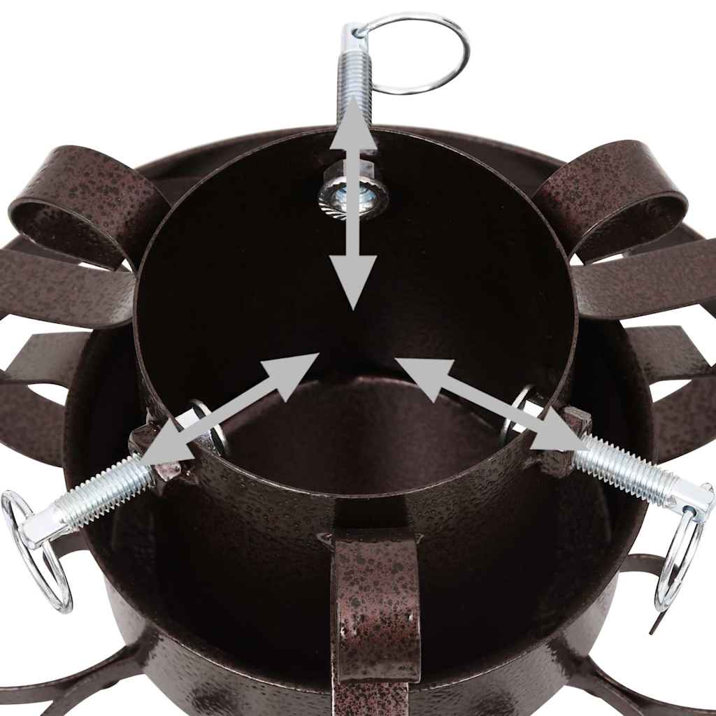 331321 vidaXL Christmas Tree Stand Antique Copper 29x29x15,5 cm