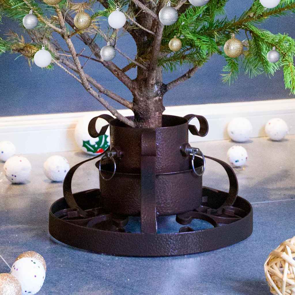 331321 vidaXL Christmas Tree Stand Antique Copper 29x29x15,5 cm