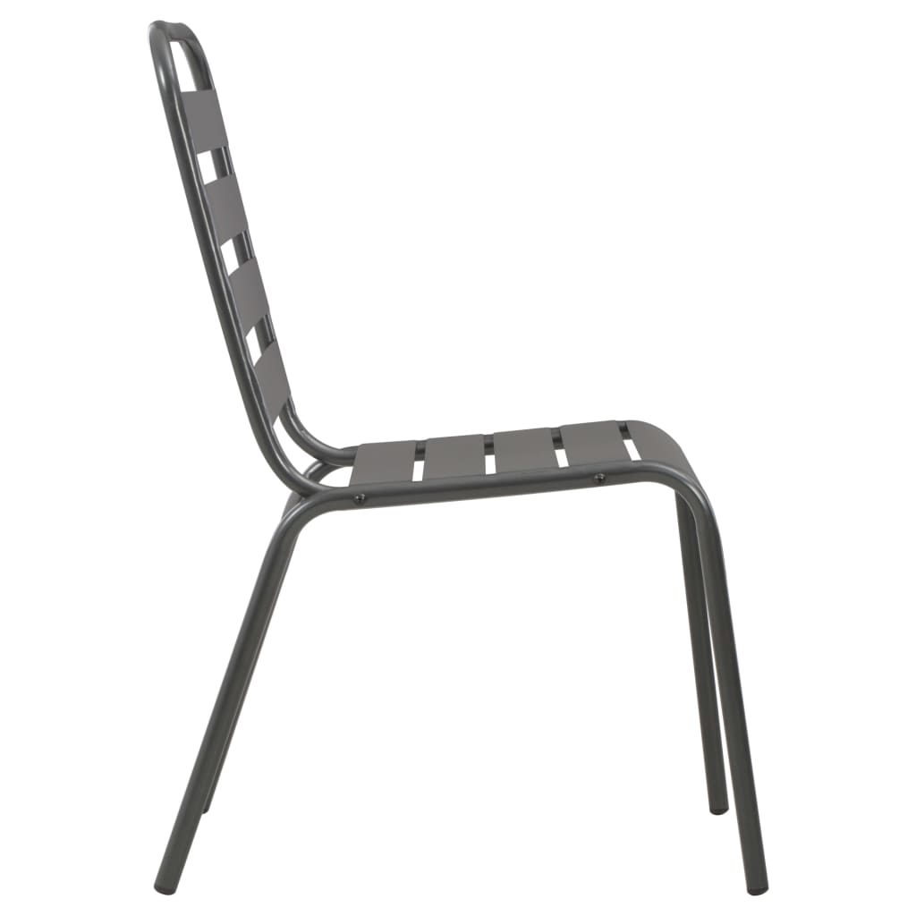 Dining Set | Dark grey | Steel with e-coated and powder-coated finish