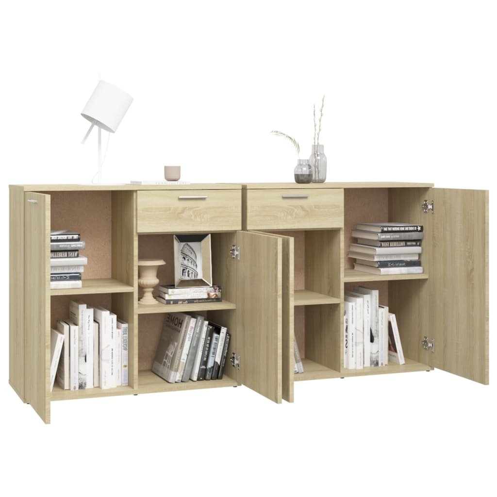 vidaXL Sideboard Sonoma Oak 160x36x75 cm Engineered Wood