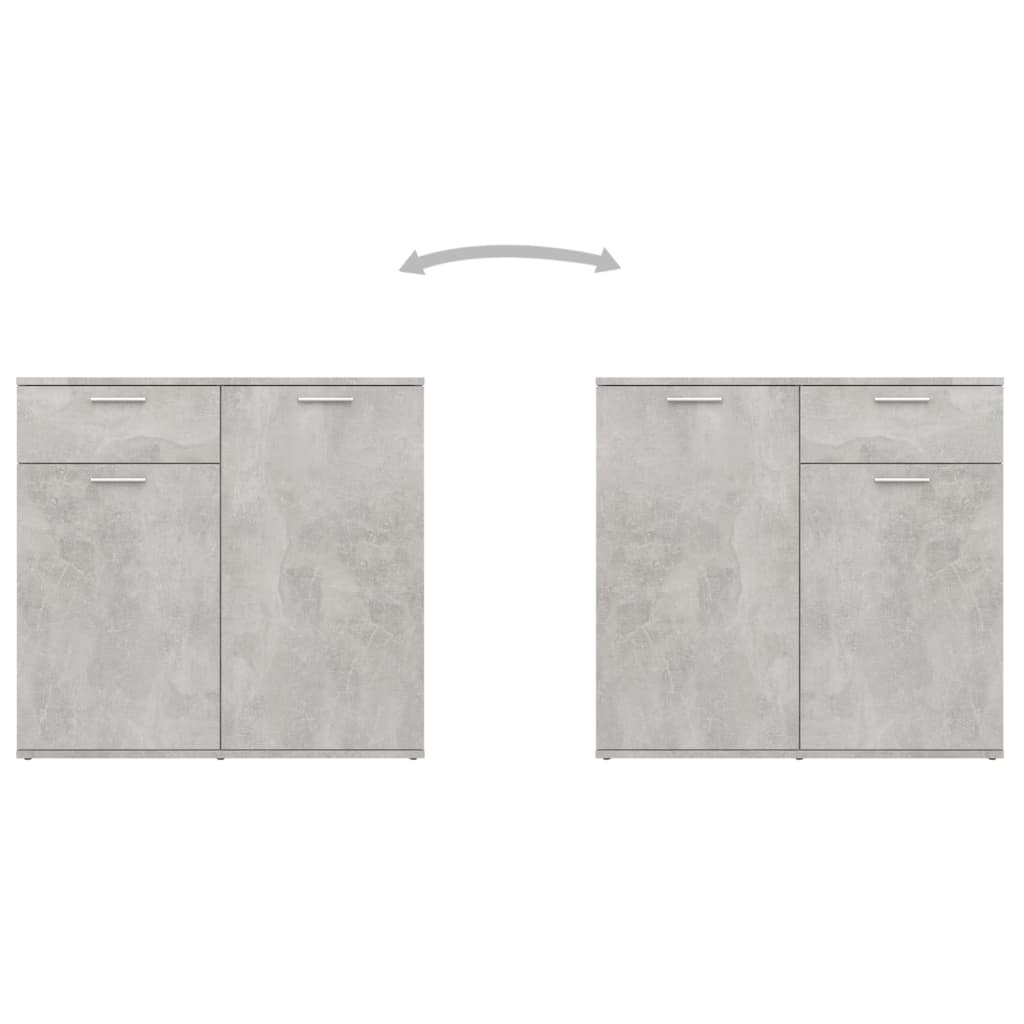 vidaXL Sideboard Concrete Grey 160x36x75 cm Engineered Wood