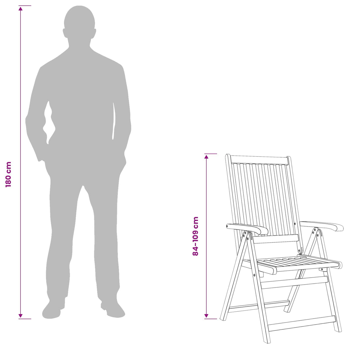 Folding Chairs 8 pcs Solid Acacia Wood