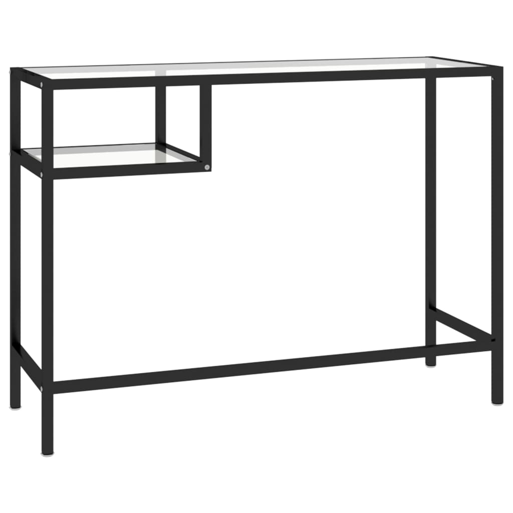 vidaXL Computer Desk Transparent 100x36x74 cm Glass