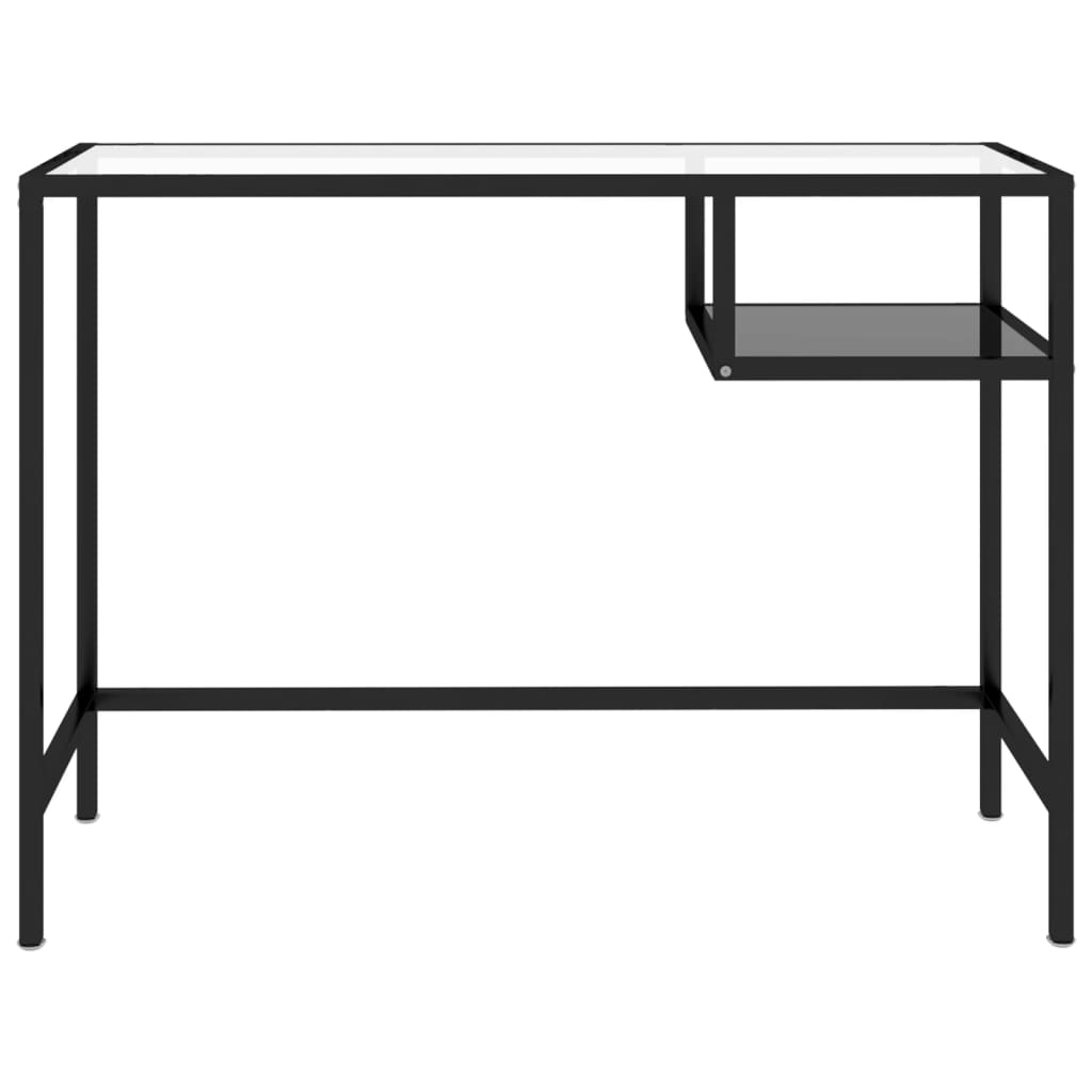 vidaXL Computer Desk Black 100x36x74 cm Glass