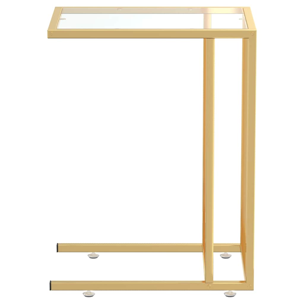 Computer Side Table Transparent 50x35x65 cm Tempered Glass