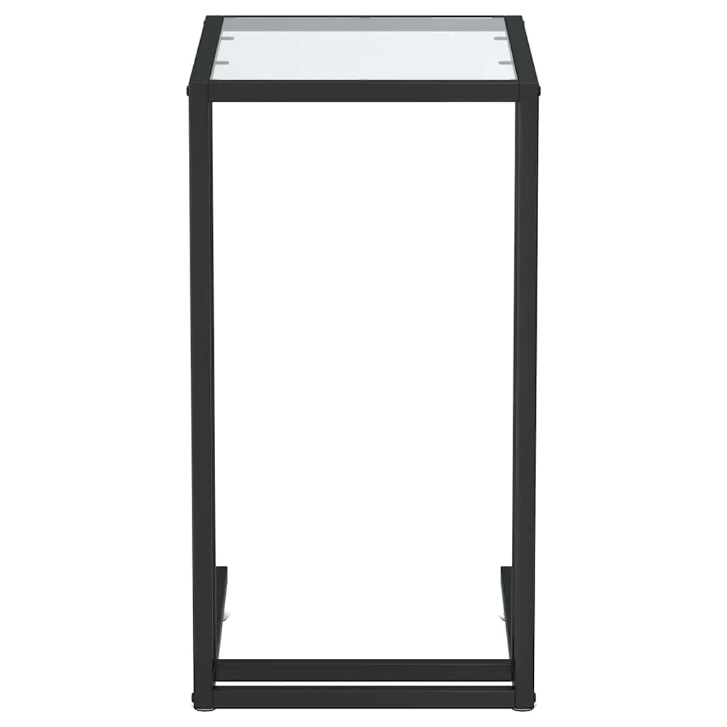 Computer Side Table Transparent 50x35x65 cm Tempered Glass