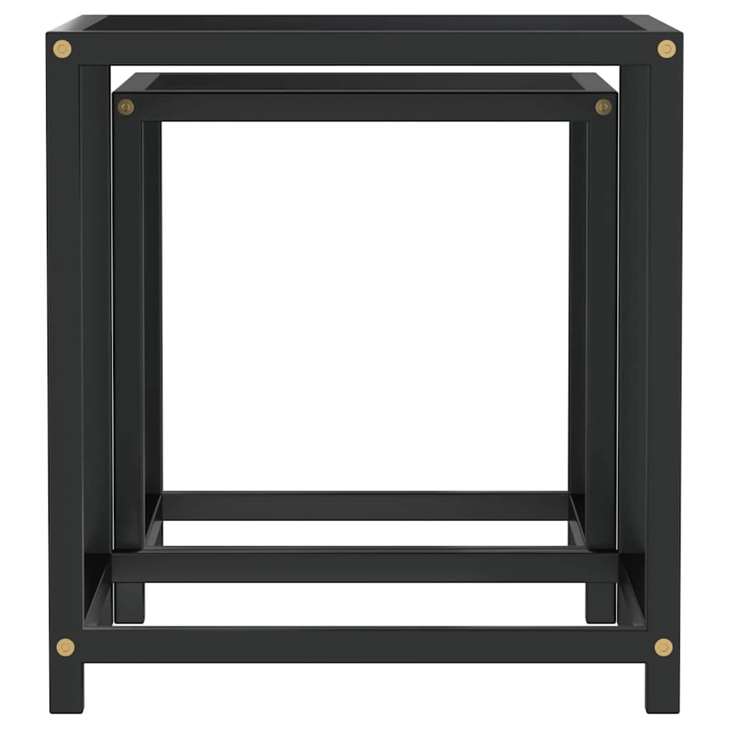 Tea Tables 2 pcs MDF Black
