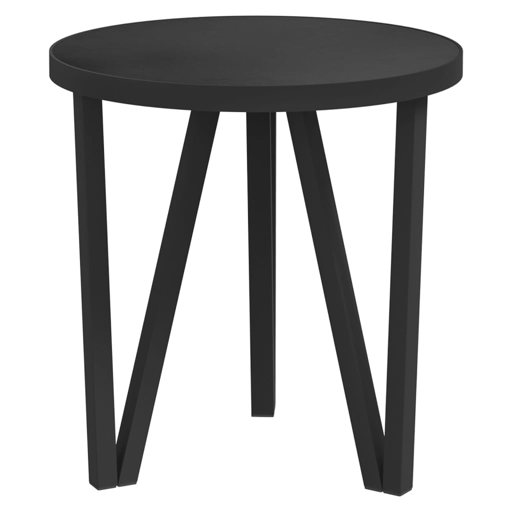 Tea Table | Black | MDF, Powder-Coated Steel | Ø35 cm |  Durable