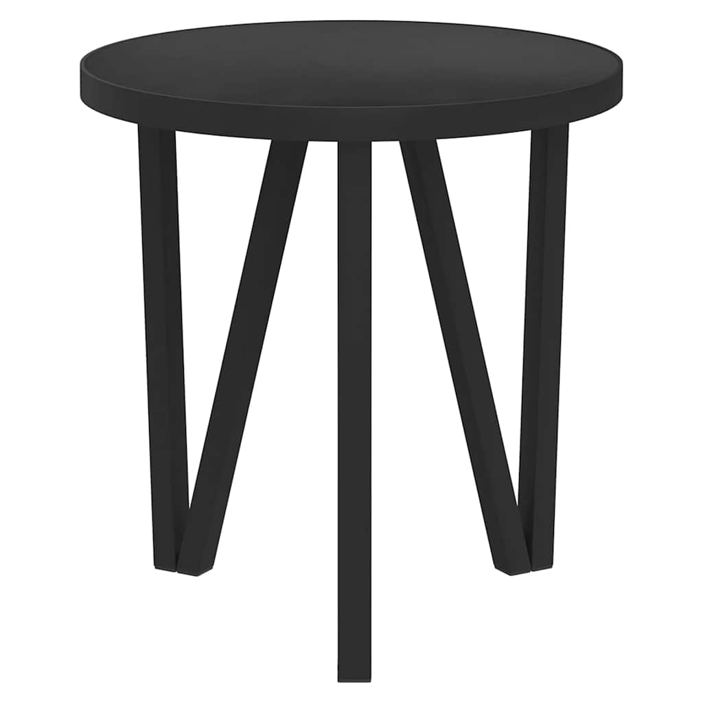 331667 vidaXL Tea Table Black Ø35 cm MDF