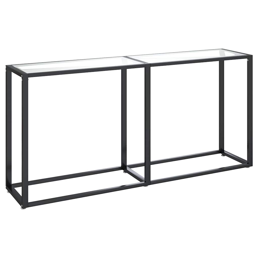 Console Table Transparent 160x35x75,5cm Tempered Glass