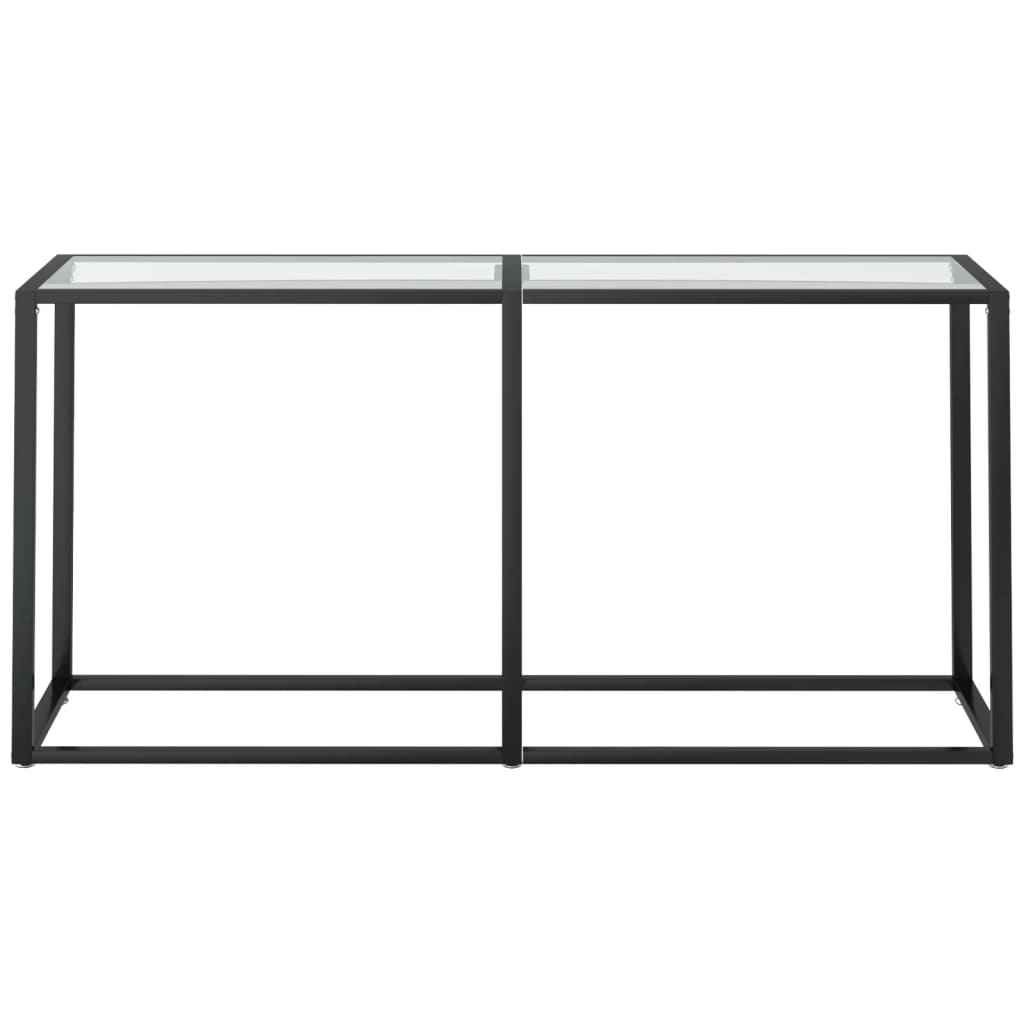 Console Table Transparent 160x35x75,5cm Tempered Glass