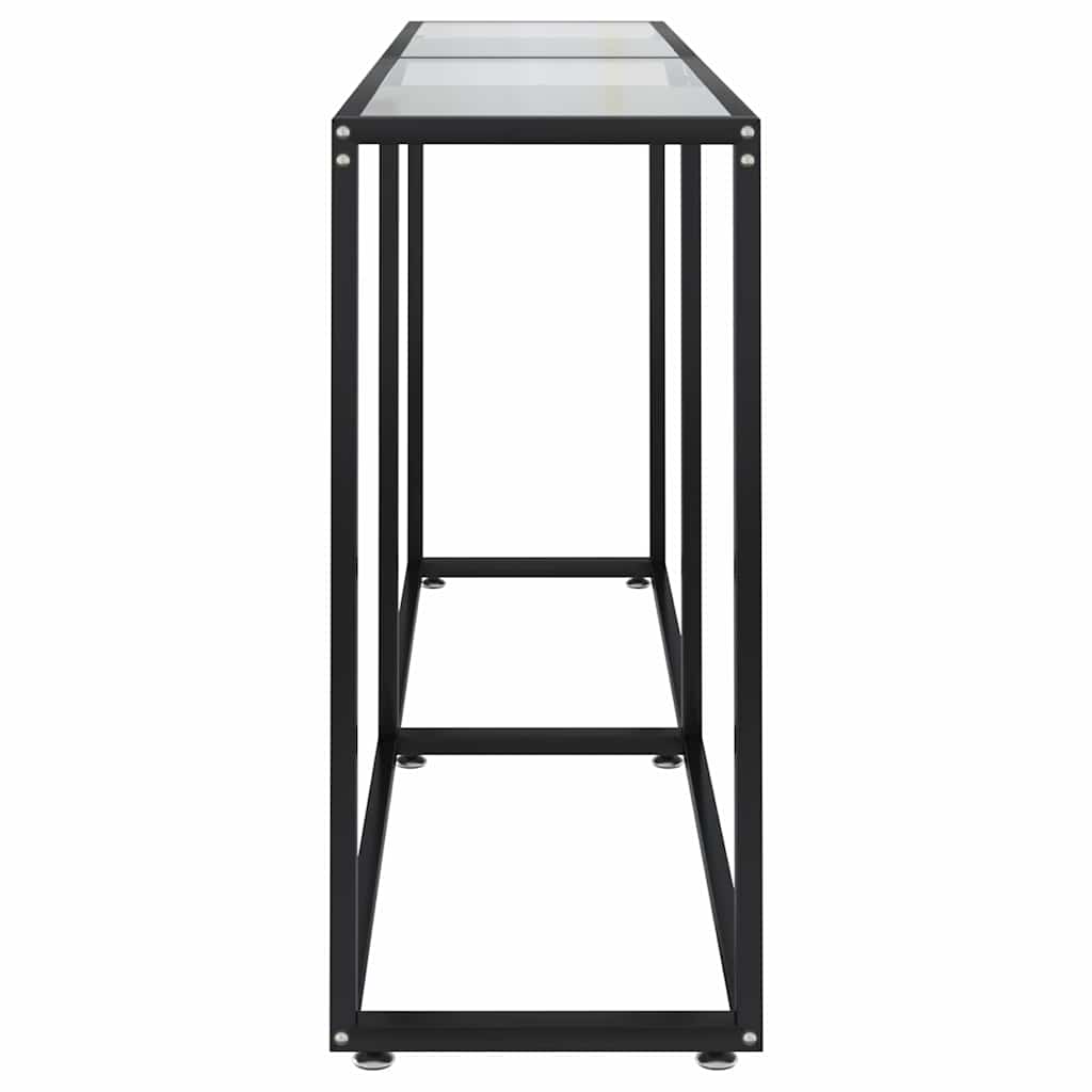 Console Table Transparent 160x35x75,5cm Tempered Glass