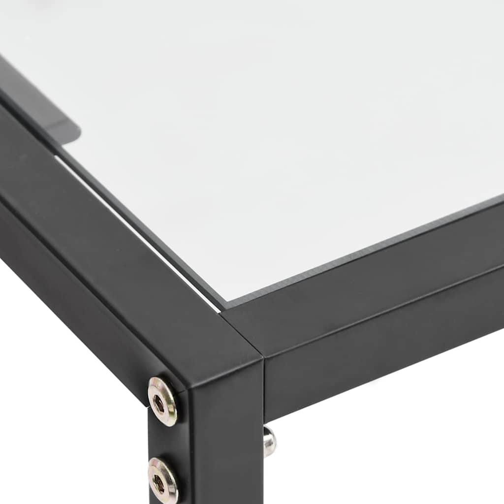 Console Table Transparent 160x35x75,5cm Tempered Glass