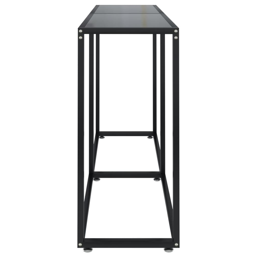 Console Table | Black | Tempered glass | 160x35x75.5cm | Simple