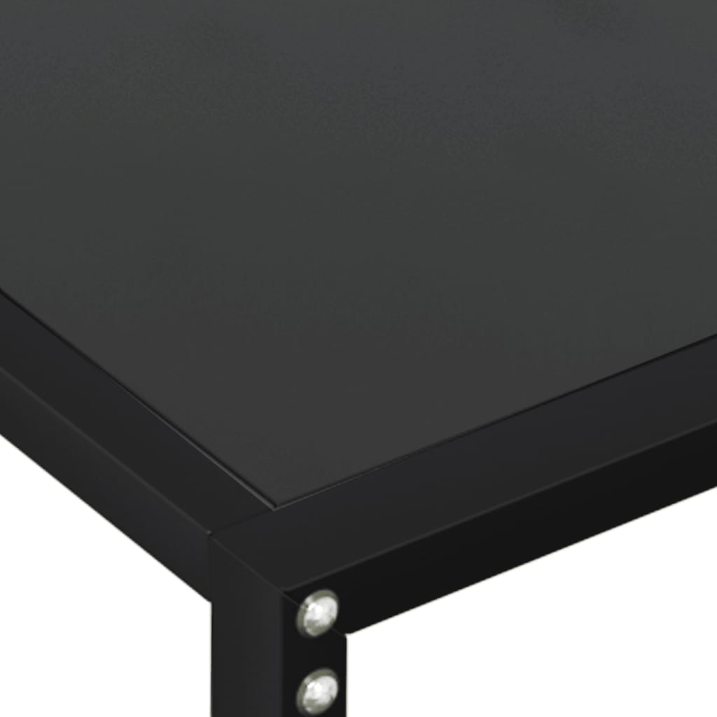 Console Table | Black | Tempered glass | 160x35x75.5cm | Simple