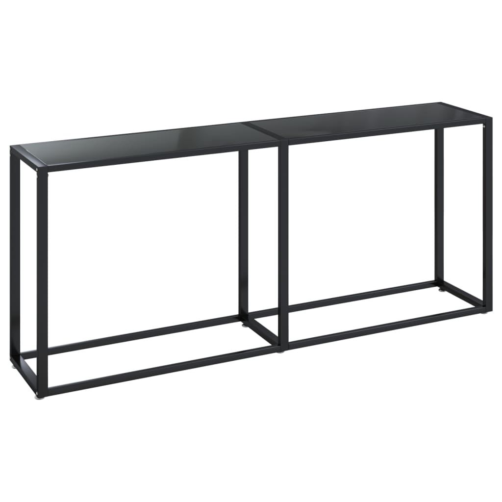 Console Table | Black | Tempered glass, powder-coated steel | Large