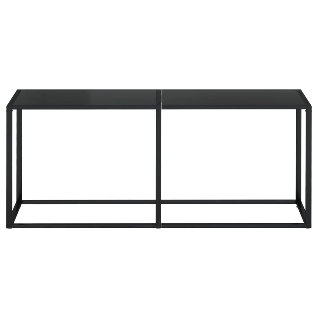 Console Table | Black | Tempered glass, powder-coated steel | Large