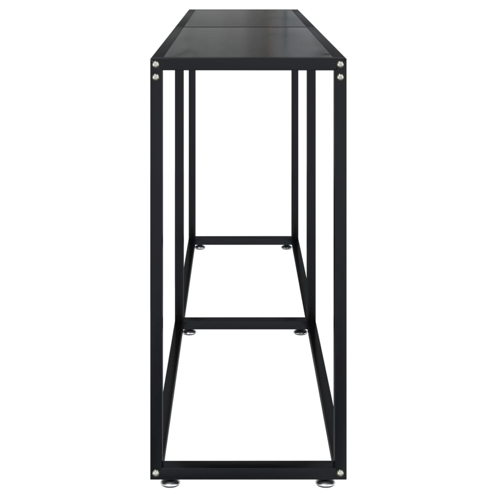 Console Table | Black | Tempered glass, powder-coated steel | Large